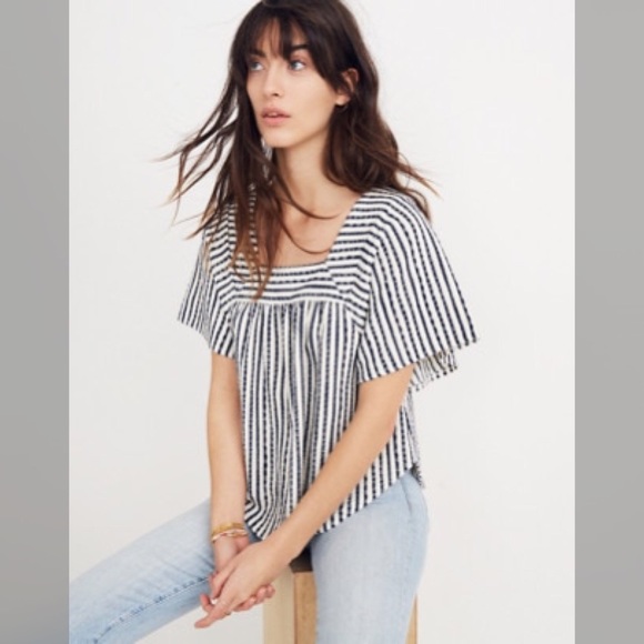 Madewell Tops - Texture & Thread Butterfly Top in Isley Stripe